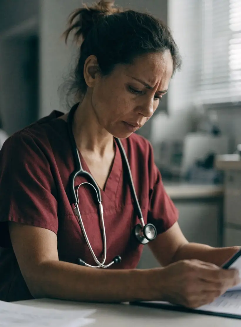 A clinician reviewing a delayed prior authorization
